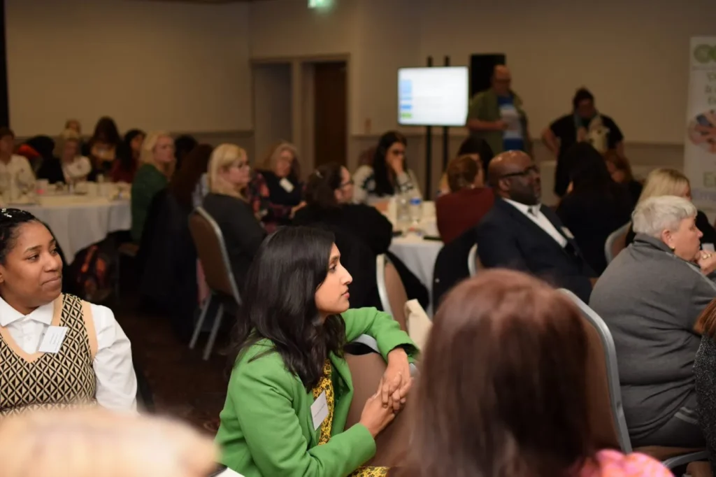 Variety of people in a conference
